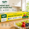Màng bọc thực phẩm PVC Kojin K200E 30cm - hộp 200 tờ, không BPA không DEHA